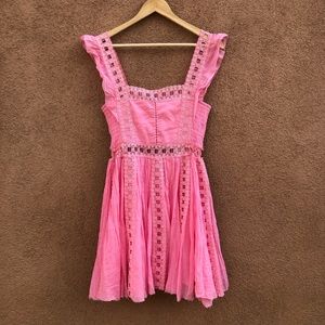 Free People Verona pink mini dress